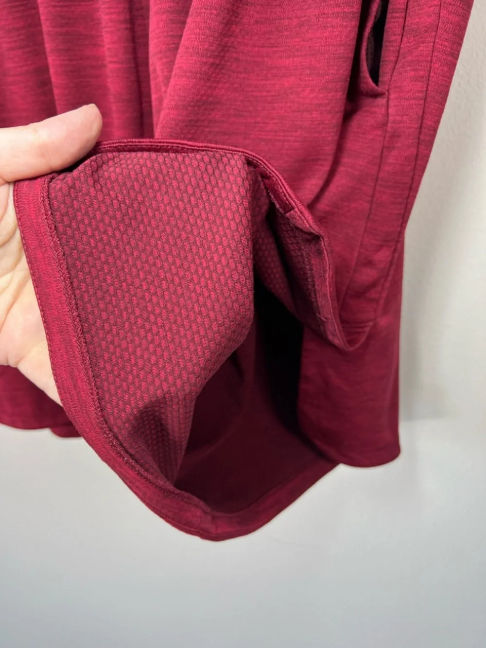 Nike Dri-Fit Athletic Shorts Heathered Red Pull On Pockets Stretch Athleisure XL